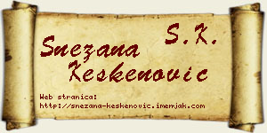 Snežana Keskenović vizit kartica